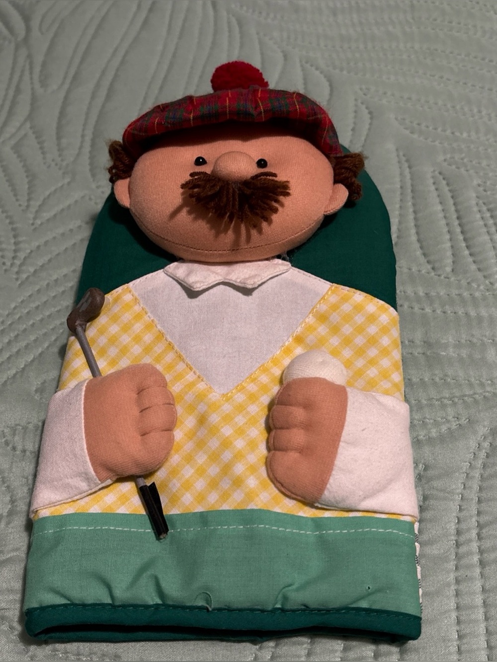 VTG Hotmitt King 10" Oven Mitt Golfer Kitchen Never Used!